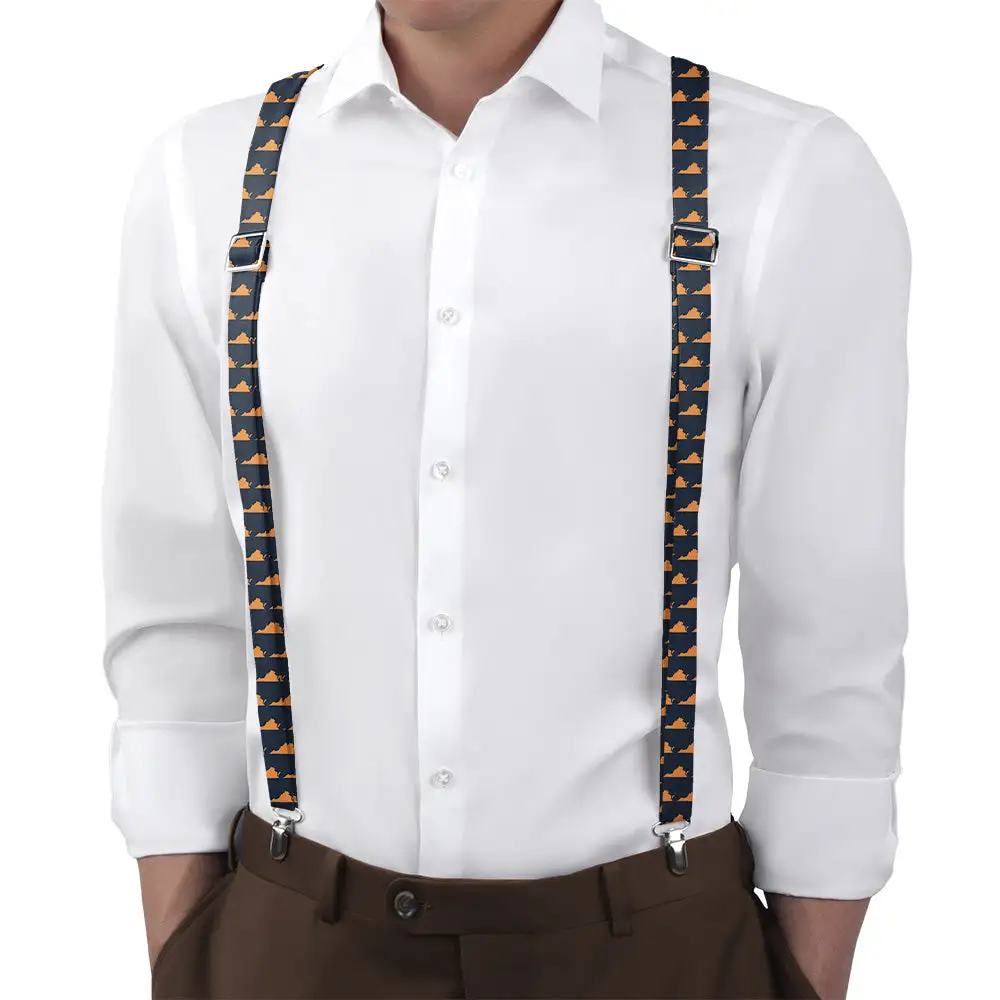 Repeating Graphic Motif Suspenders