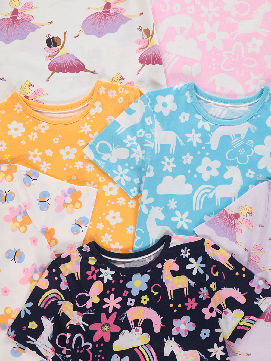 Unicorn Ballerina Short Pyjamas 7 Pack detail 1