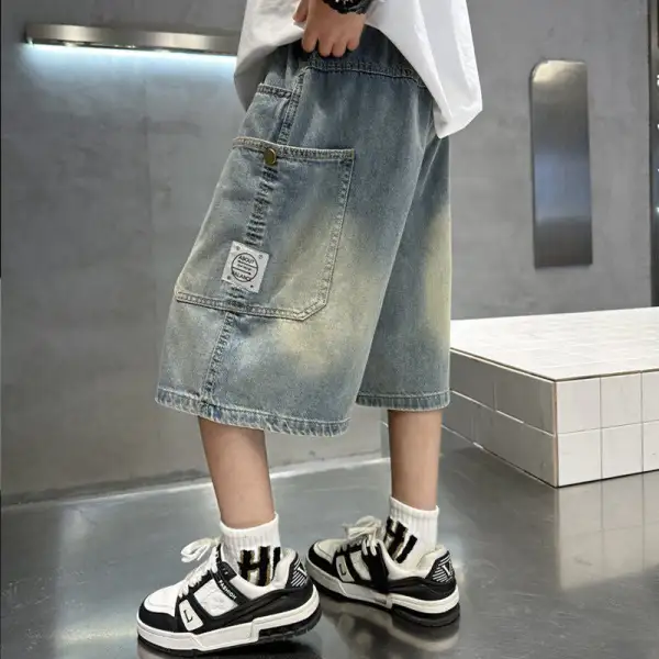 Men's Lightweight Woven Cargo Shorts with a Drawstring Waist