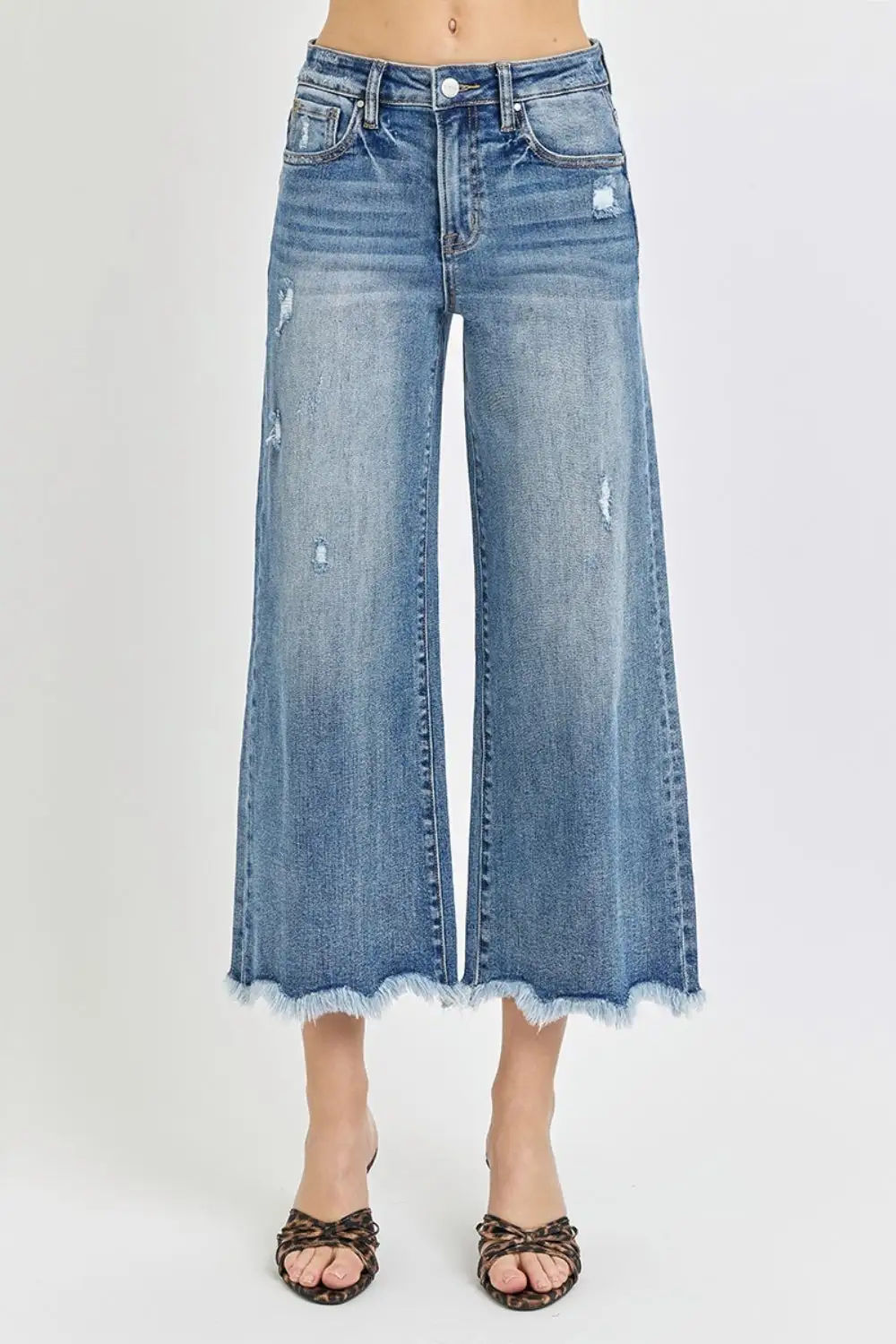 Relaxed Elastic Waist Denim Jeans