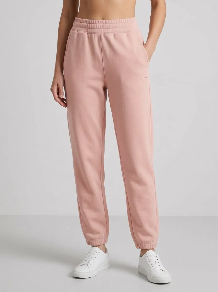 Women's Sage Green Minimalist Embroidered Jogger Pants