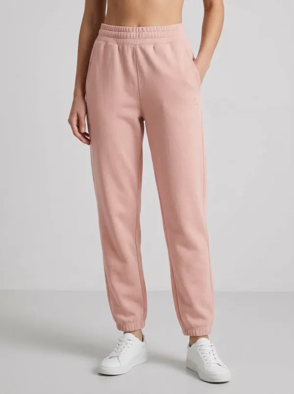 Women's Sage Green Minimalist Embroidered Jogger Pants