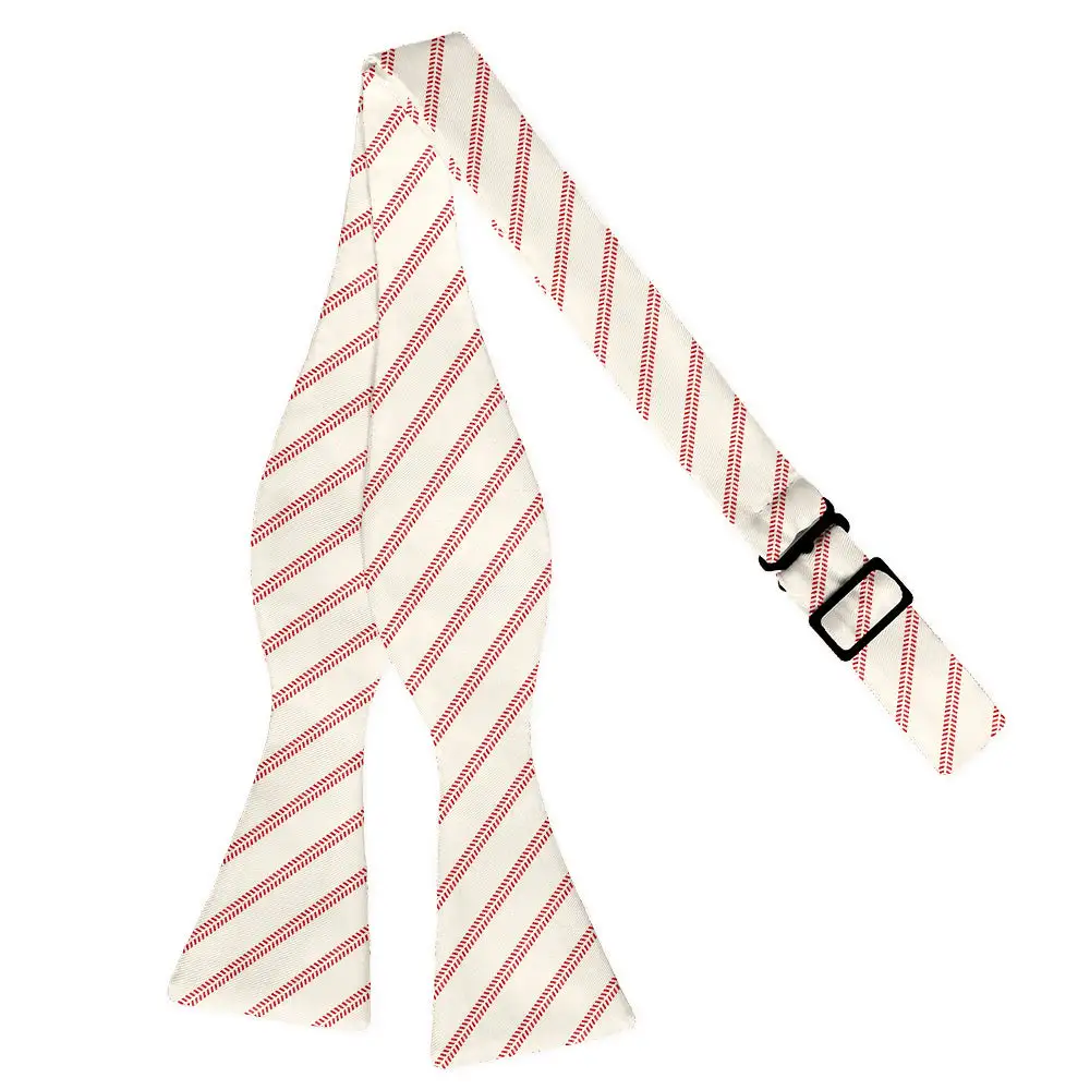 Baseball Stripe Motif Bow Tie