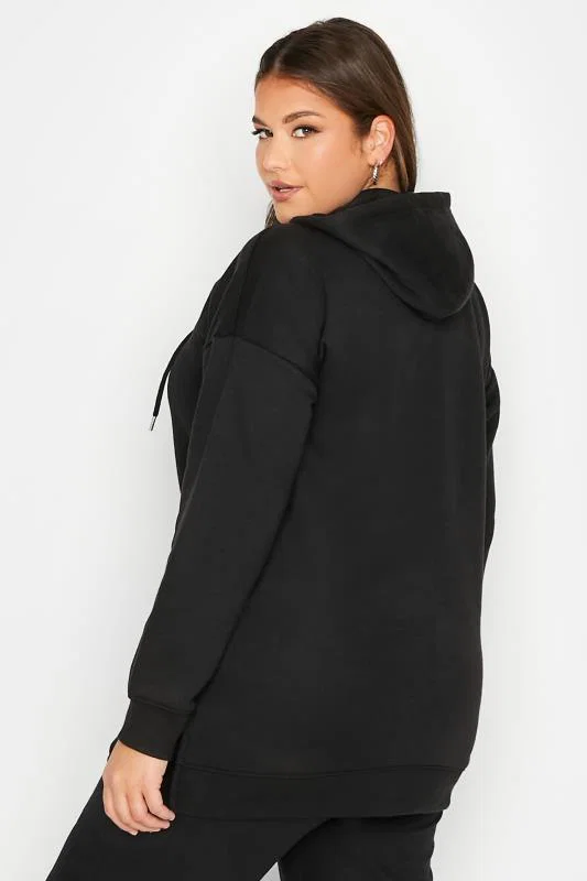 Black Overhead Hoodie detail 2