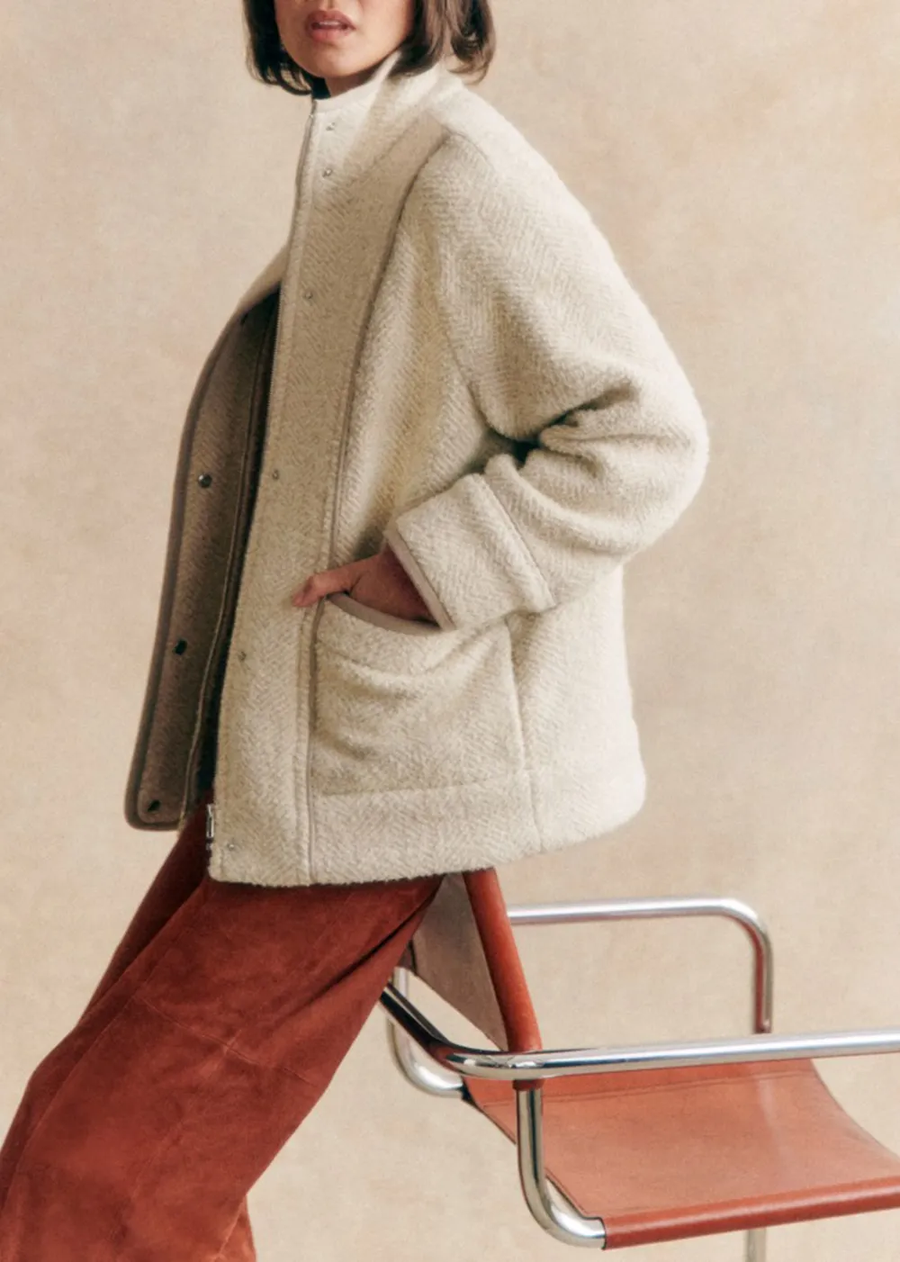 Heavy Wool Mid-Length Coat