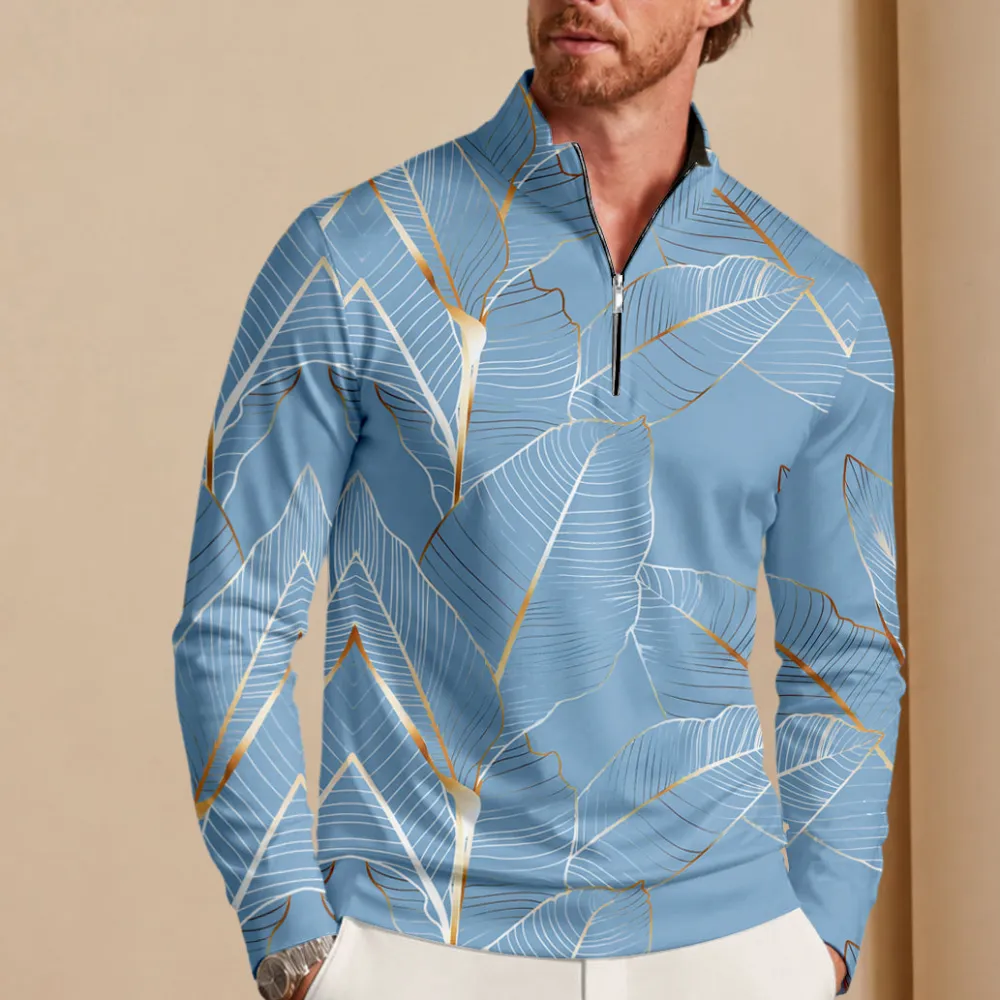 Sport Lightweight Long Sleeve Pullover Golf Shirt