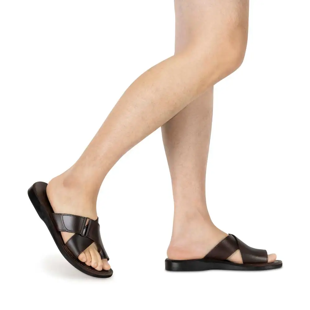 Leather Slip On Sandals