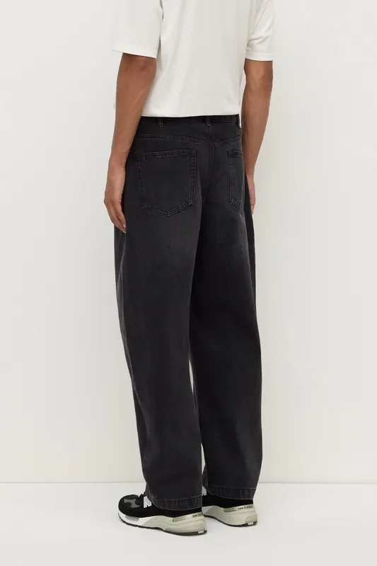 Faded Black Barrel Leg Jeans