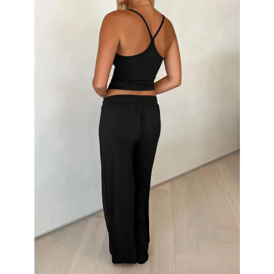 V Neck Cami and Pants Set