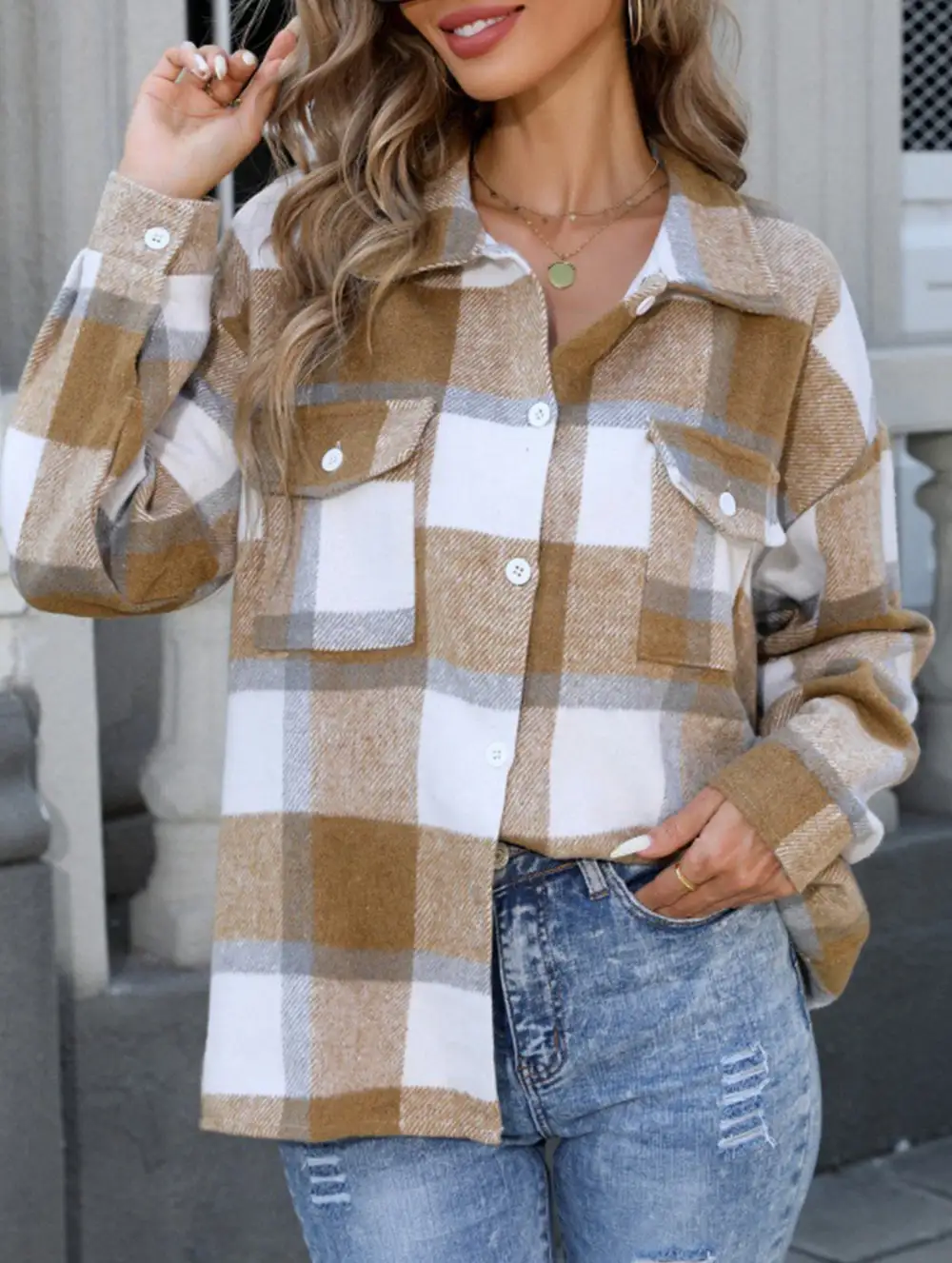 Plaid Loose Fitting Shirt