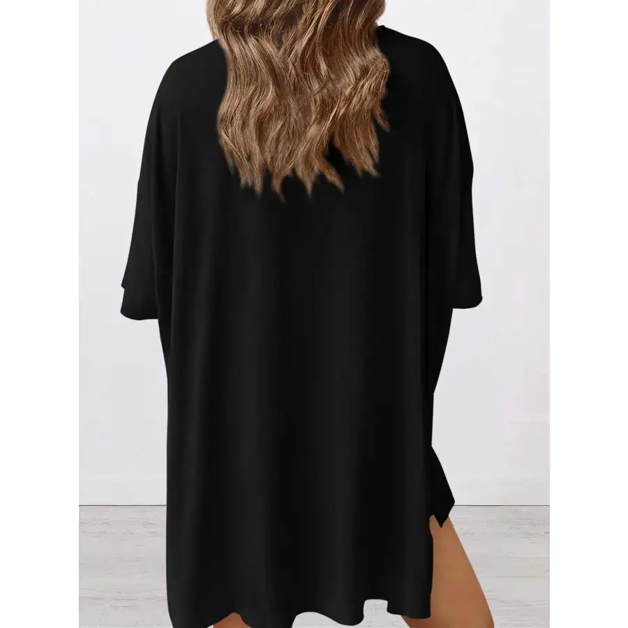 Oversized Round Neck Top and Shorts Set