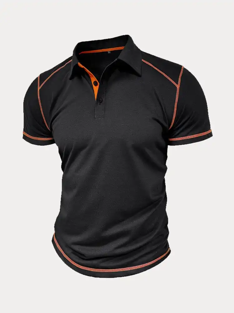 Classic Soft Color Block Polo Shirt