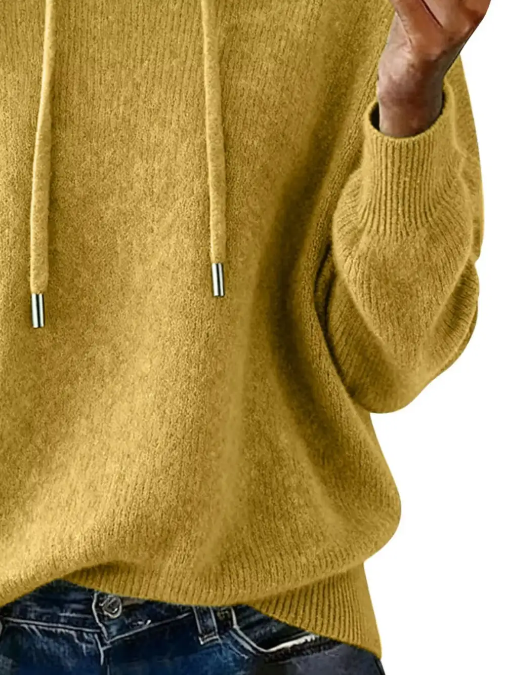 Modern Drawstring Long Sleeve Sweater
