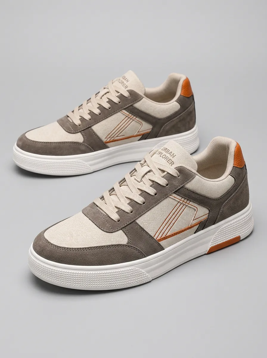 Men's Urban Explorer Geometric Pattern Printed Sneakers