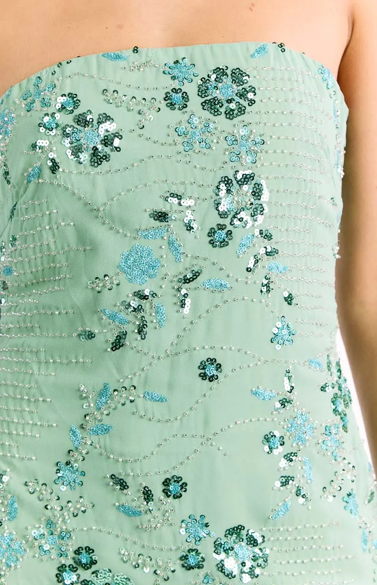 Strapless Sequin Mini Dress