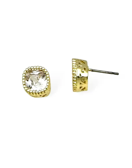 Delicate Crystal Accent Stud Earrings