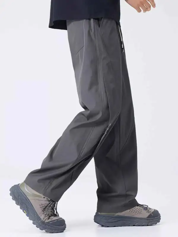 Relaxed Drawstring Wide Leg Pants