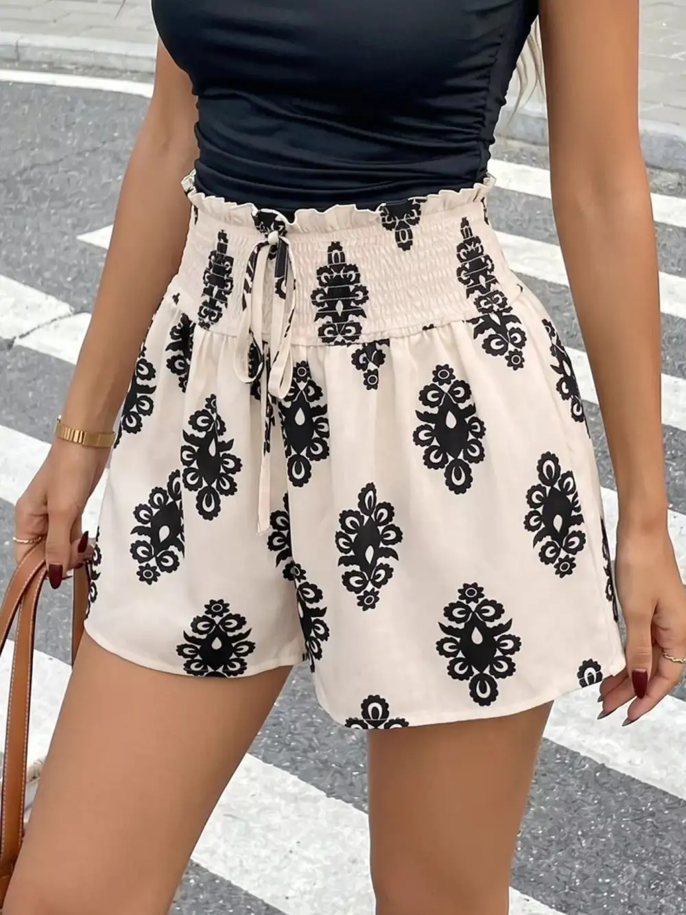 Refined Smocked Casual Shorts