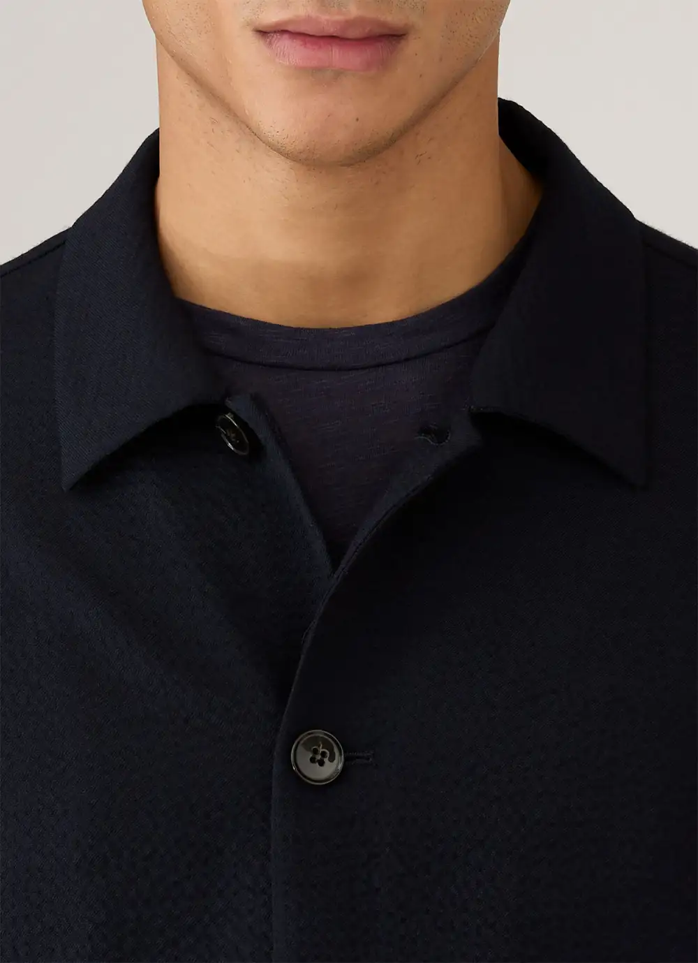 Cropped Wool Seersucker Jacket