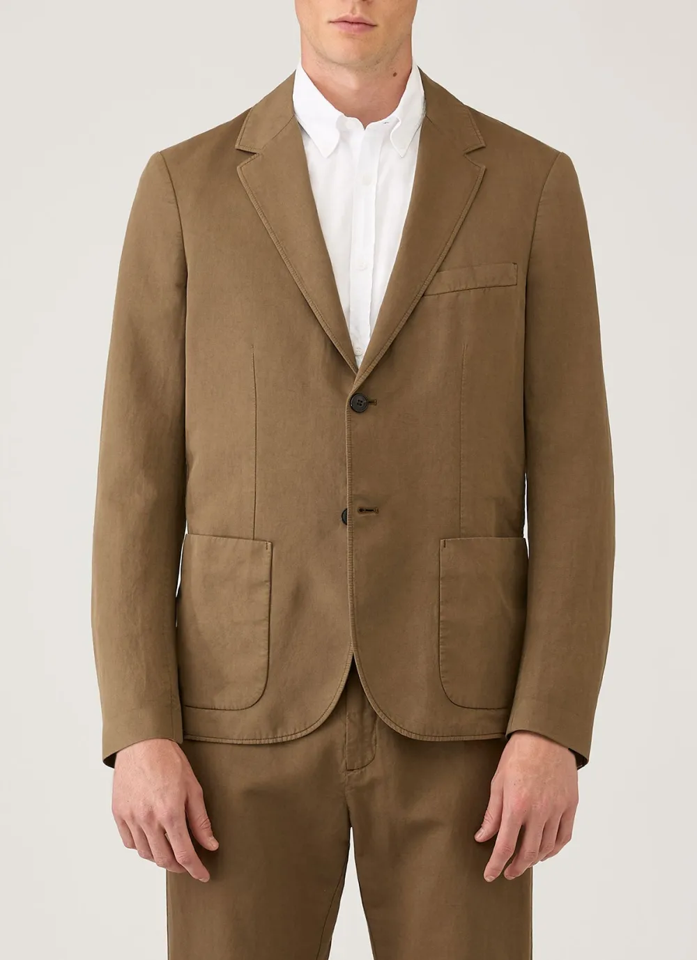 Unstructured Cotton Linen Blazer