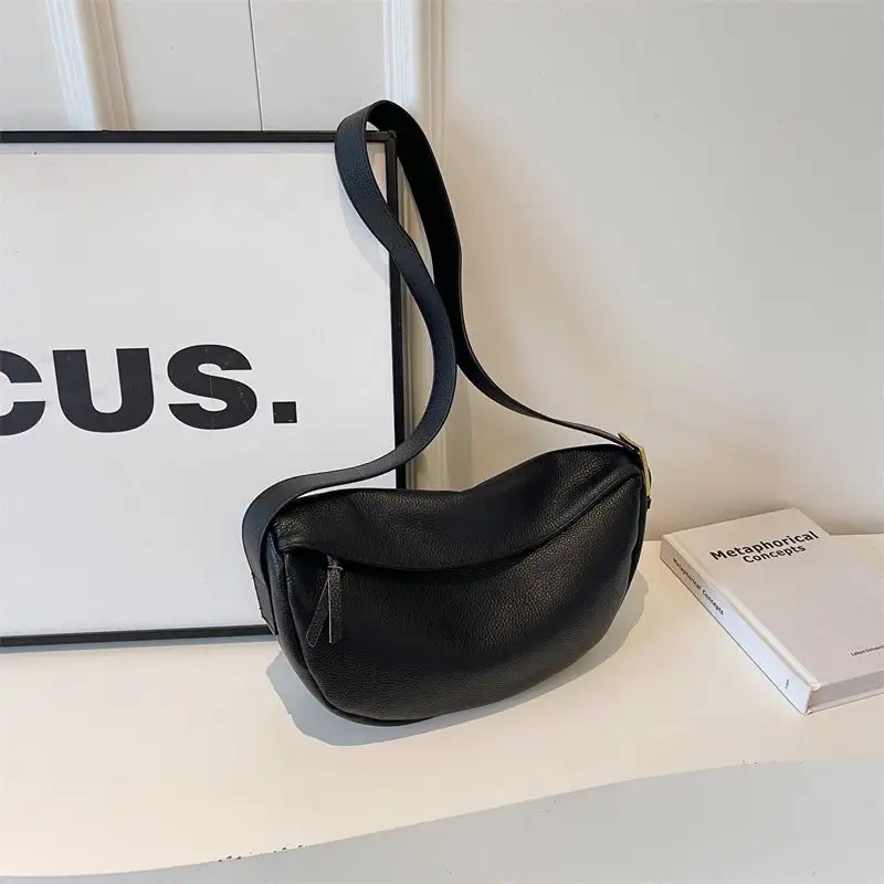 Roomy Leather Dumpling Bag