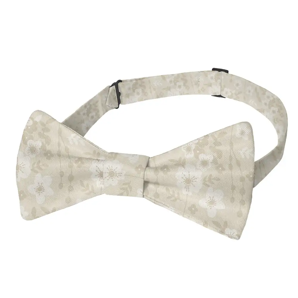 Flowy Floral Motif Bow Tie