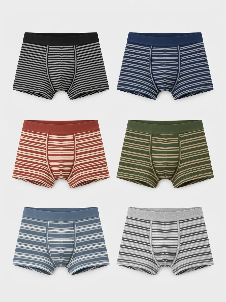 Men's Bennett Stripe Boxer Briefs 6-Pack