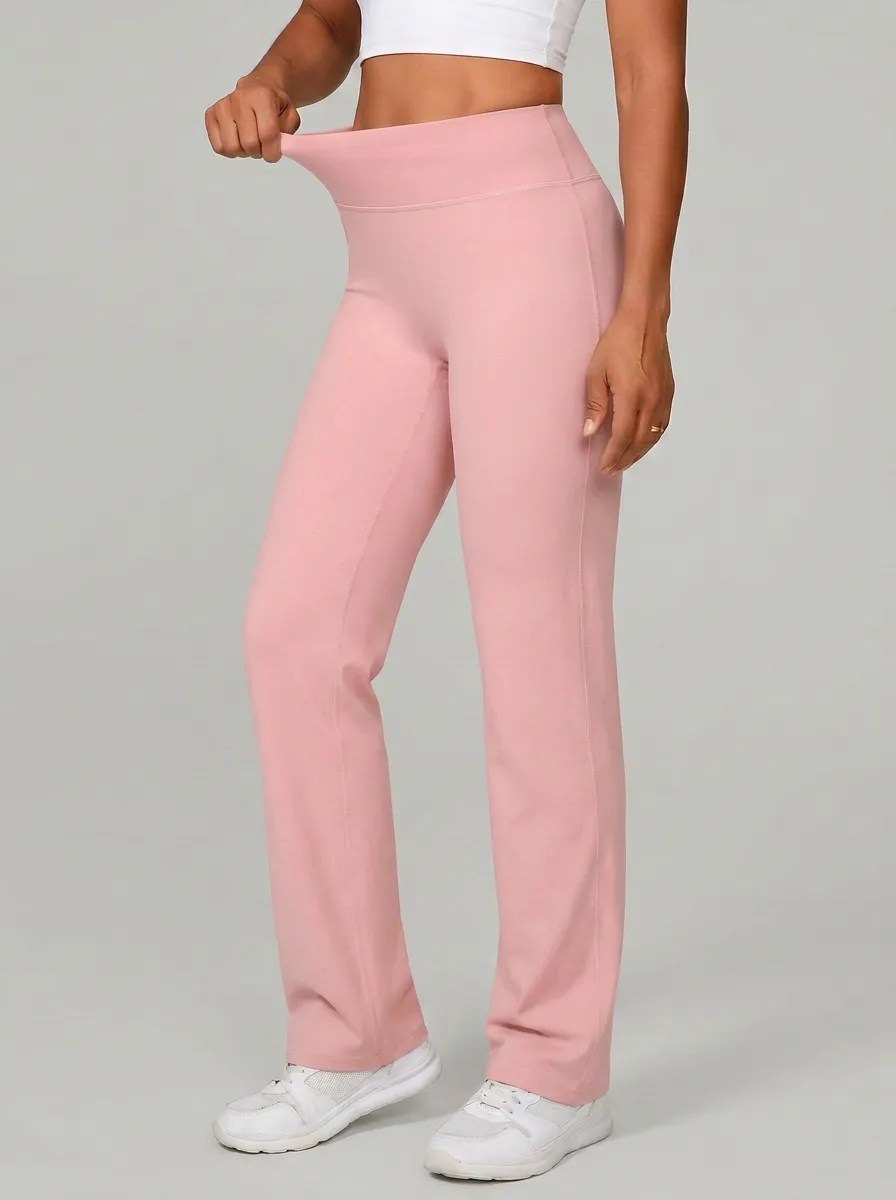 Women's Refined All Day Minimalist Design Mid Rise Straight Leg Pants