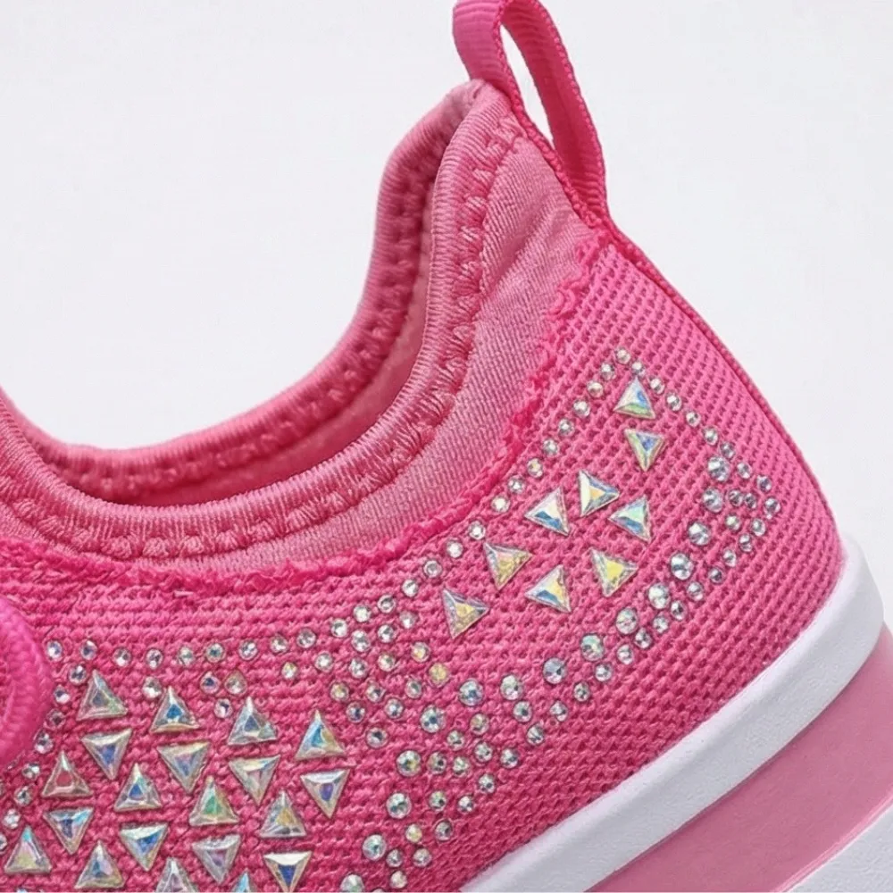 Embellished Detail Rhinestone Wedge Sneakers