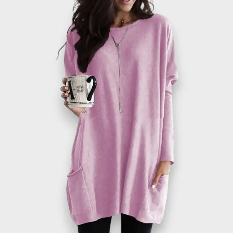 Pocket Detail Flowing Relaxed Casual Dress
