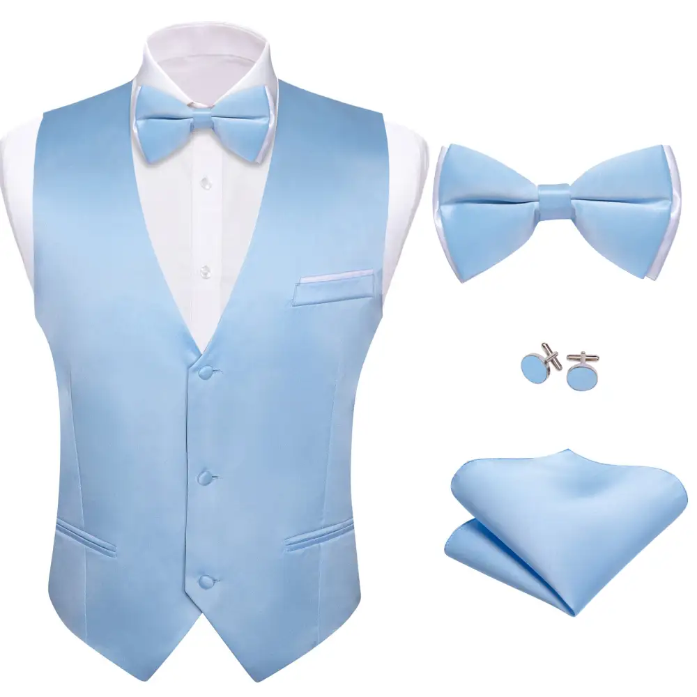 Solid Dress Vest Set