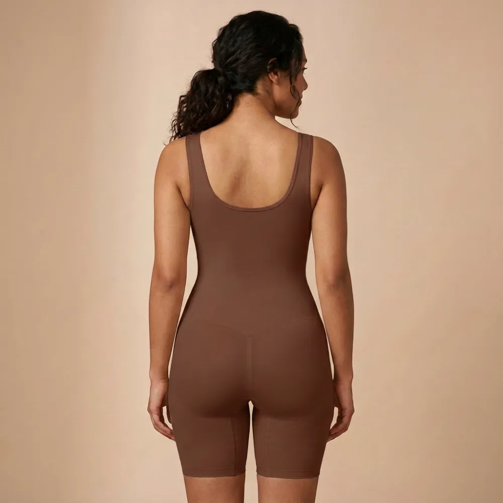 Seamless Short Sleeve Shaping Jumpsuit