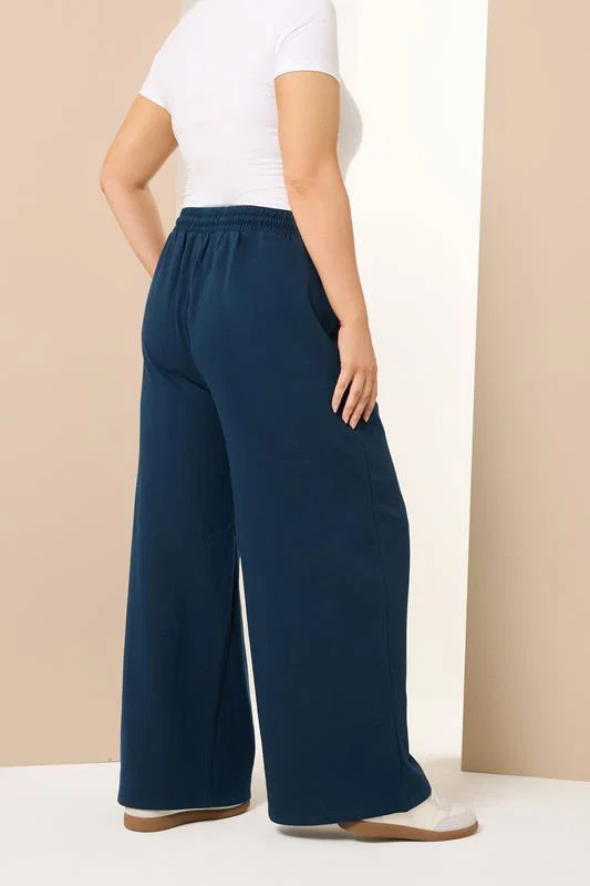Navy Blue Sweatshirt & Wide Leg Jogger Set detail 2