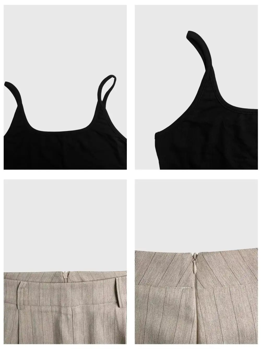 Refined Sleeveless Top and Wide Leg Pants Set