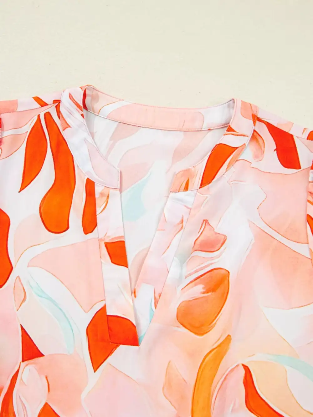 Abstract Print Tiered Long Sleeve Mini Dress