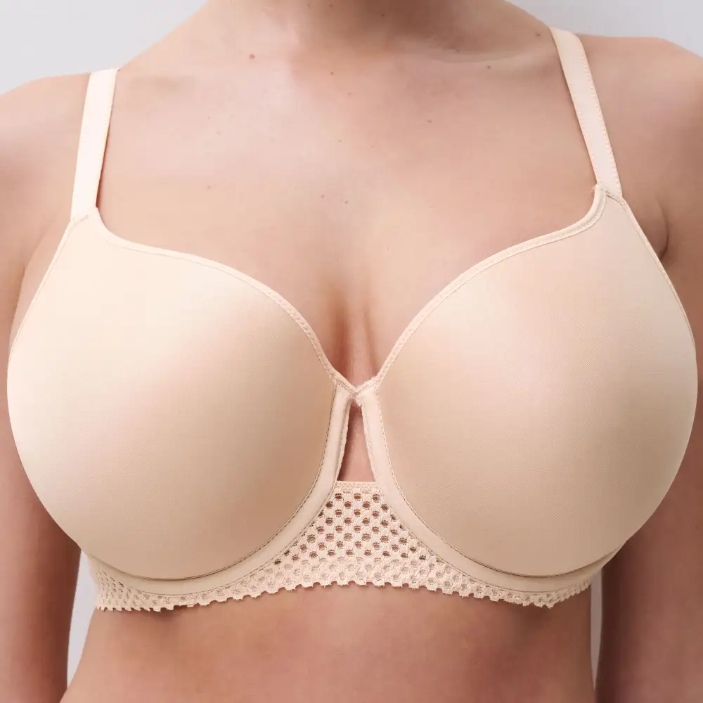 Women's Underwire Spacer Molded Padded Seamless Adjustable Straps Lace Mesh Bra