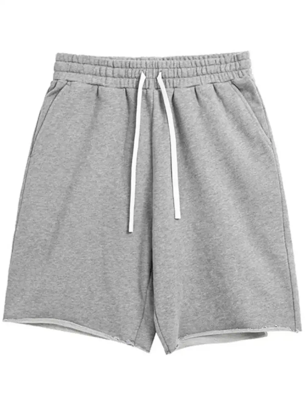 Soft Drawstring Cotton Blend Casual Shorts