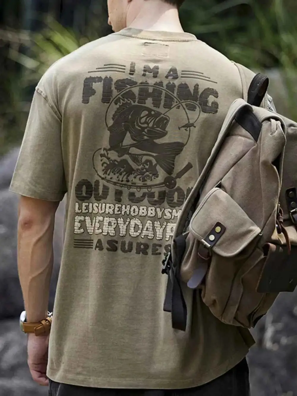 Letter Graphic Round Neck T-Shirt
