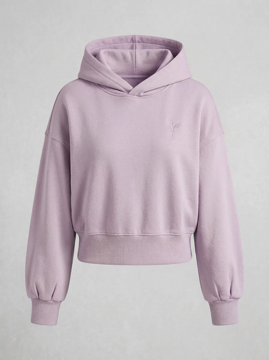 Women's Minimalist Nature Lover Small Leaf Printed Hoodie