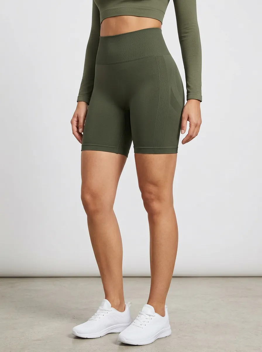 Women's Side-Panel High-Rise Biker Shorts