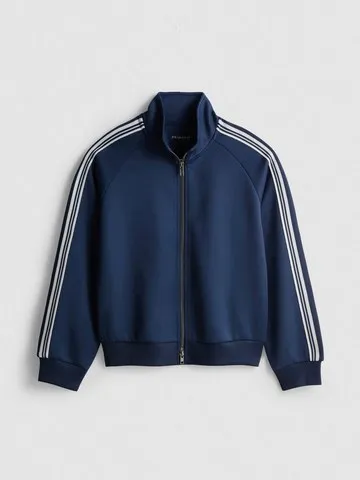 7-15yrs | Side Stripe Zip-Up Sweatshirt