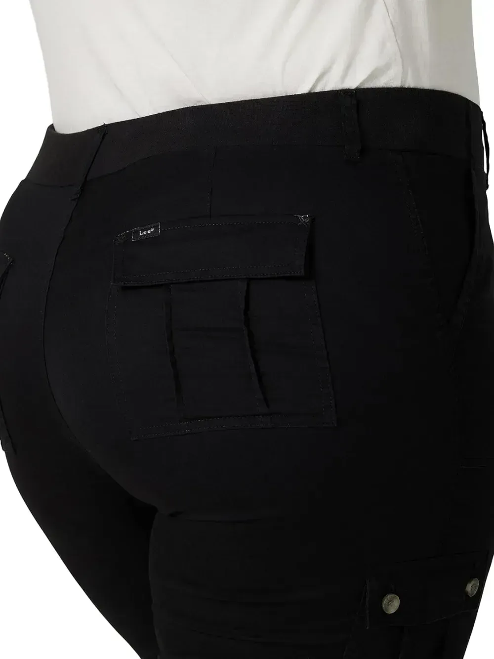 Lee Women's Plus Size Ultra Lux Comfort with Flex-to-go Cargo Capri Pant