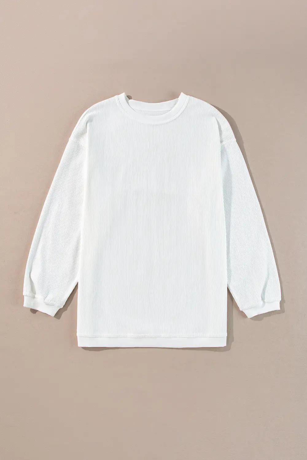 Easygoing Relaxed Ribbed Sweatshirt