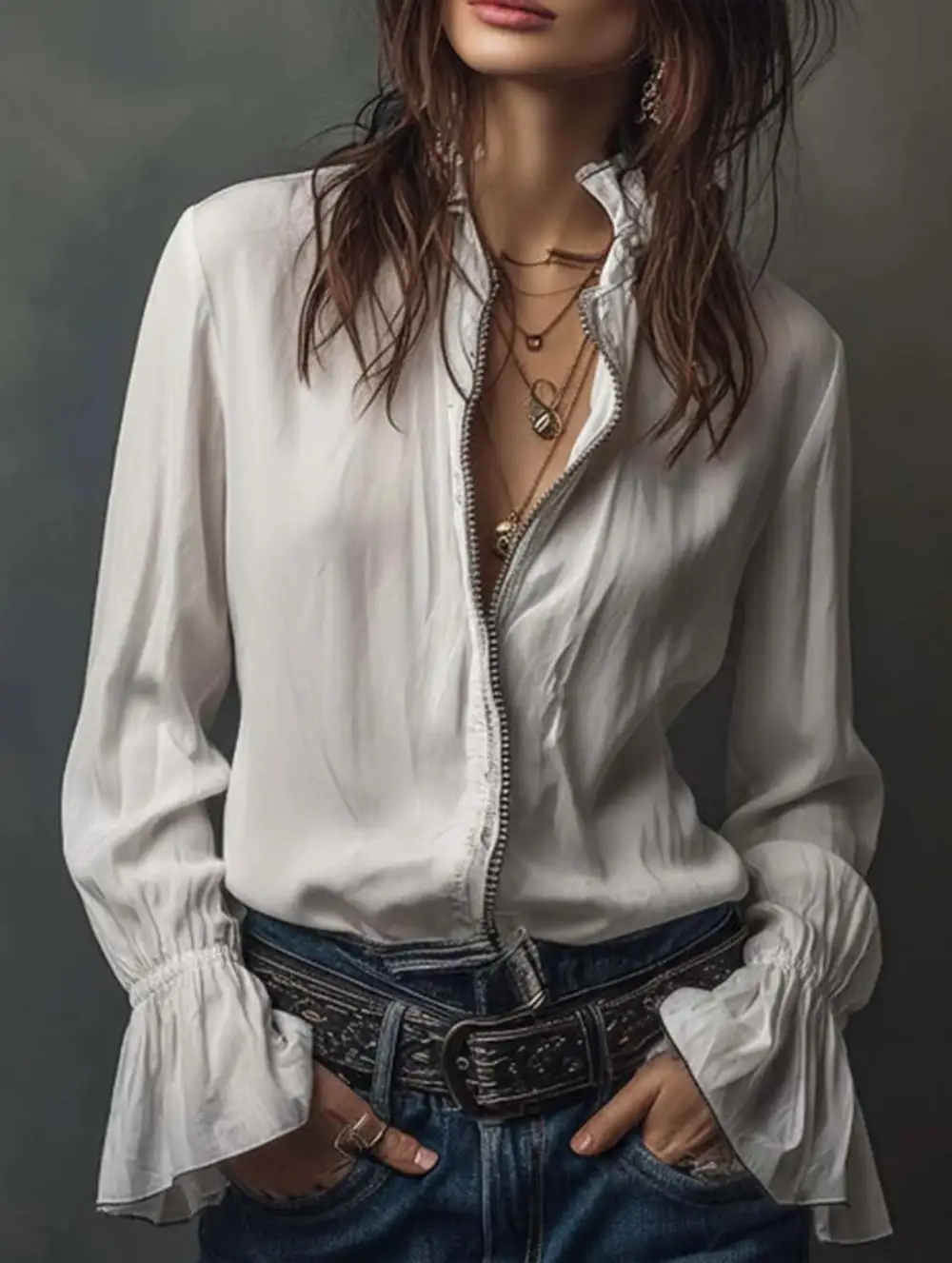 Textured Easy Drape Blouse