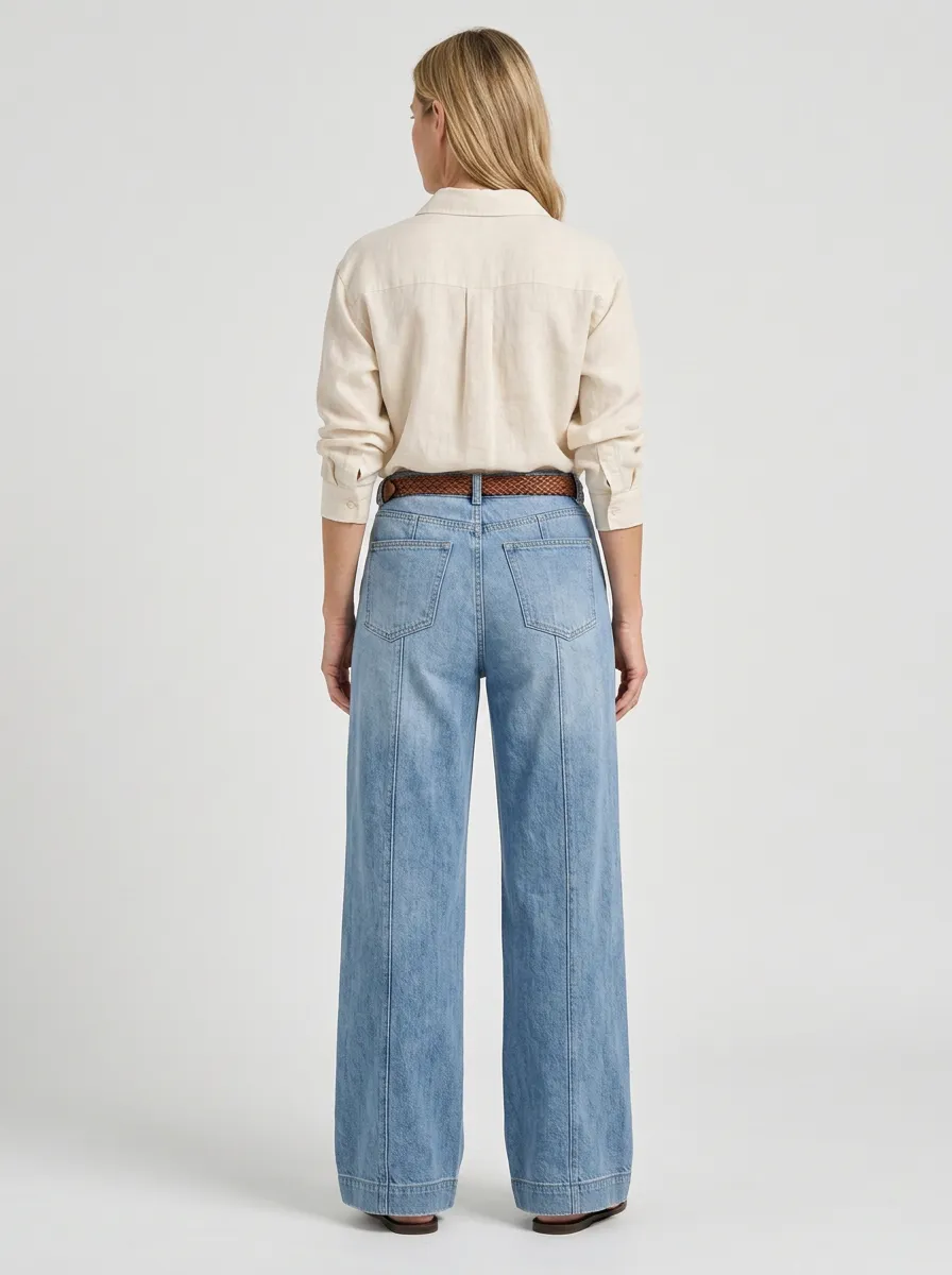 Women's Wide Leg Casual Denim Jeans