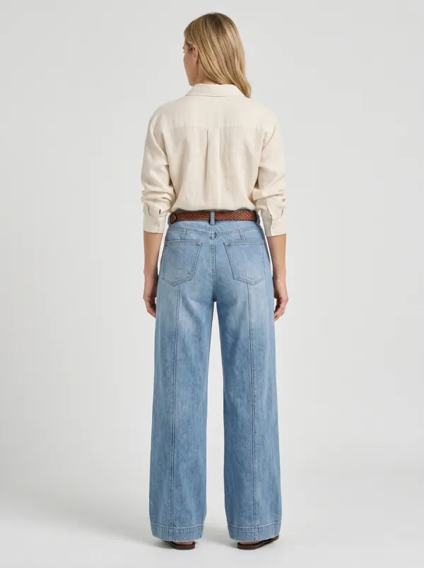 Women's Wide Leg Casual Denim Jeans