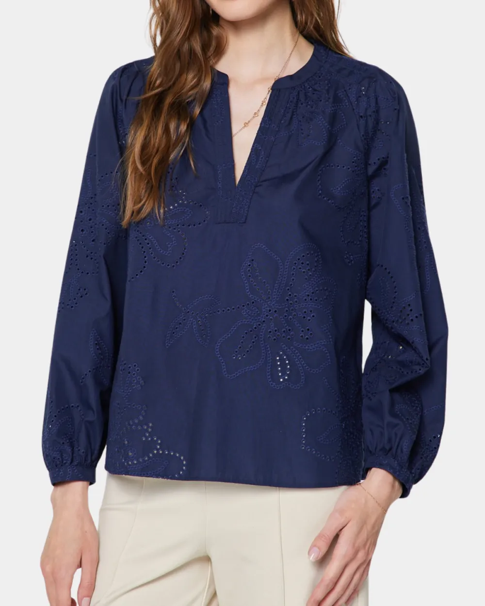 Relaxed Eyelet Blouse Blouses & Shirts
