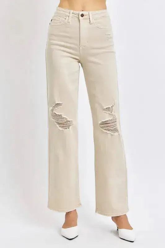 Cotton Stretch Distressed Denim Jeans