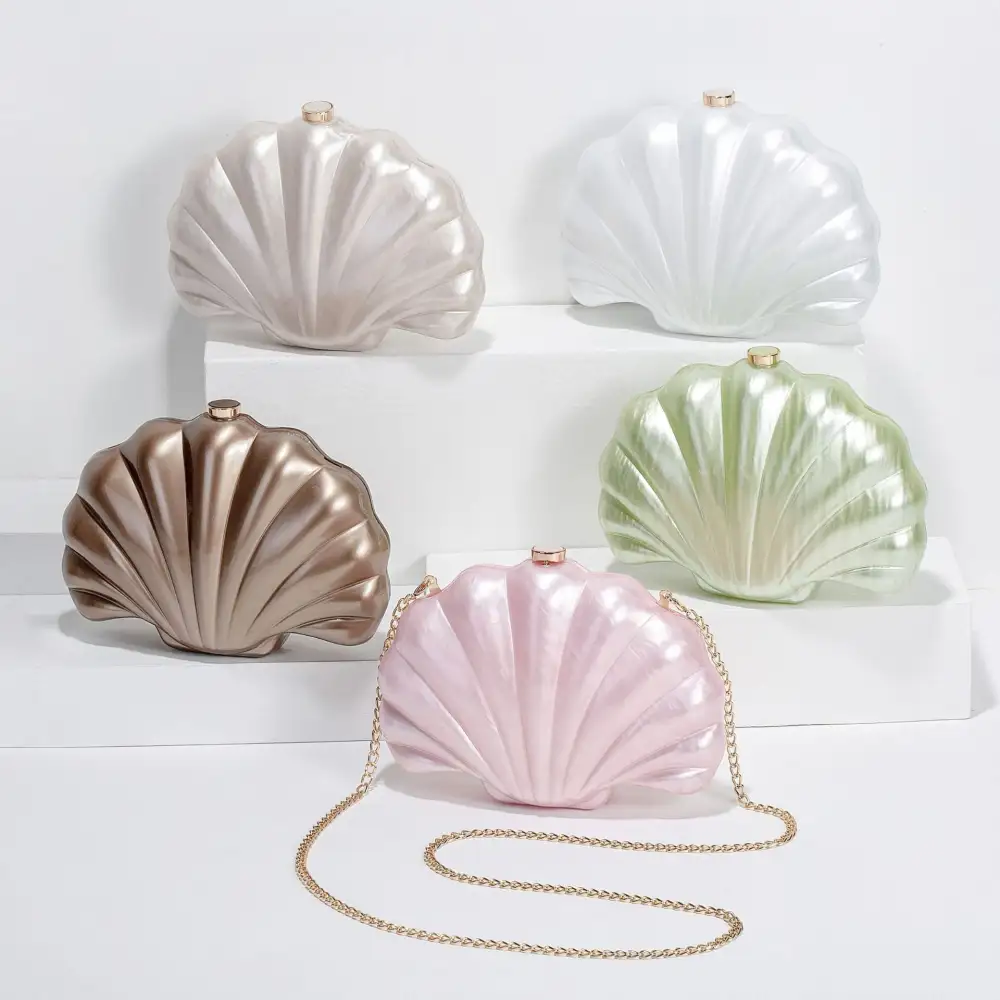 Structured Curved Clutch Bag