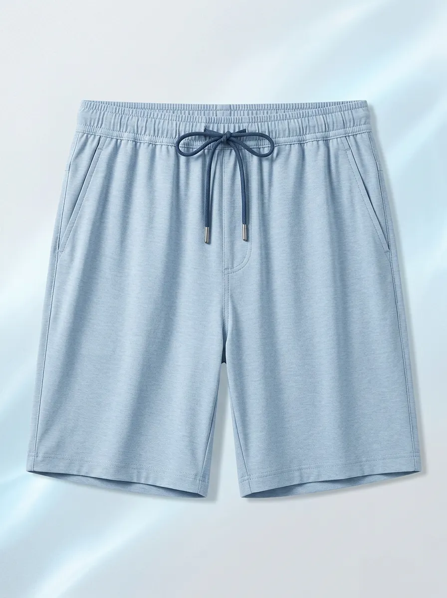 Athletic Ice-Silk Stretch Drawstring Shorts